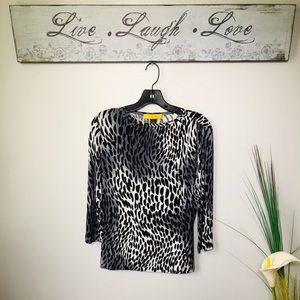 St John Collection Animal Print Blouse.